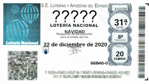Un decimo de Loteria de Navidad 2020