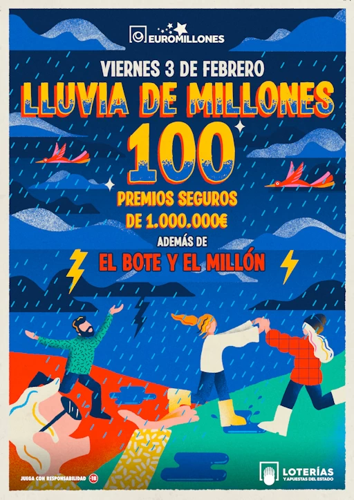 CARTEL LLUVIA DE MILLONES 3 DE FEBRERO
