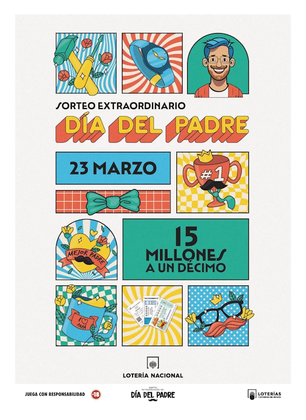 Cartel oficial Sorteo Lotería Nacional Día del Padre 2024