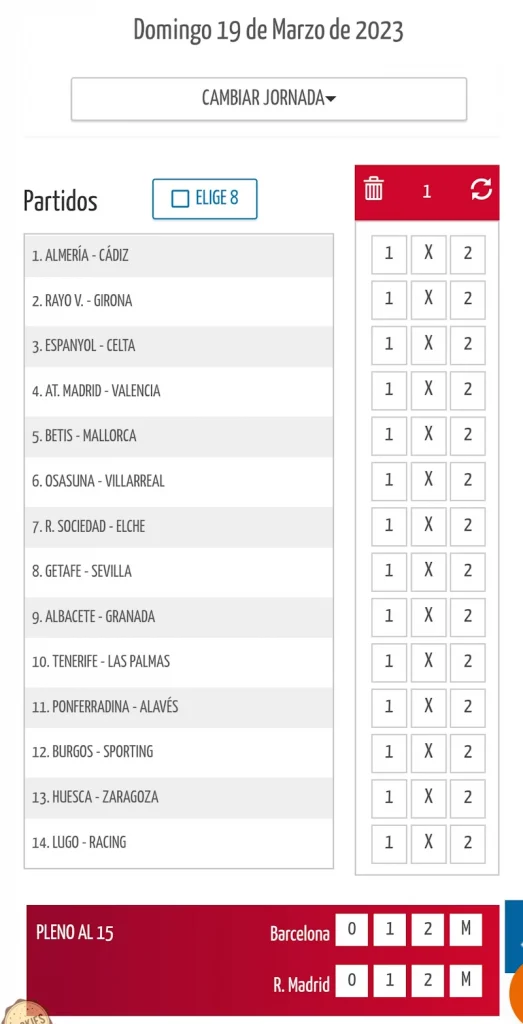 La quiniela jornada 47