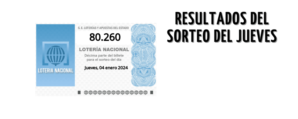 20240104 Loteria Nacional decimo ganador jueves